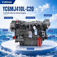 Motor Diésel SCDC YUCHAI YC6MJ410-C20 de 300kW y 1800RPM, Turboalimentado y Refrigerado por Agua, para Buques de Carga, Barcos de Pasajeros y Embarcaciones Offshore