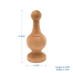 Embouts décoratifs en bois naturel non fini pour mât de drapeau, robustes, pour poteau de lit, tringle à <span class=keywords><strong>rideau</strong></span>, artisanat DIY pour usage intérieur, maison - Product Image 2