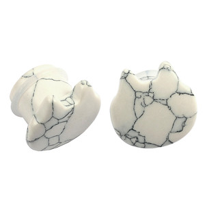 Vente en gros de dilatateurs d'oreilles classiques en pierre, poids, tunnels pour <span class=keywords><strong>piercing</strong></span>, bijoux de corps avec sertissage à griffes - Product Image 5