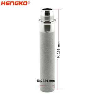 Hengko Độ chính xác cao 1 2 5 10 micron SS 316L rất khó khăn xốp kim loại yếu tố thiêu kết nén Bộ lọc không khí hộp mực - Product Image 3