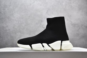 Summer trend knitted casual shoes - solid color, high-top, thick-soled walking shoes - custom-made, luxurious brand shoes - Product Image 6