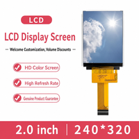 Modul Layar LCD TFT Profesional 2 Inci 240x320 Qvga untuk Proyek Panel Kontrol Perangkat Genggam
