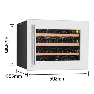 Use enfriador de vino Mini enfriador de vino Compresor Temperatura constante Refrigerador de vino Montado en la pared Hogar empotrado 24 botellas 51l 100 R600a - Product Image 1