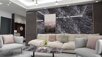 Panel de Decoración de Pared de PVC Moderno, Impermeable e Ignífugo, con Revestimiento UV, Lámina de Mármol para Escaleras y Baños