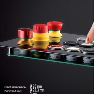 Interruptor de Botón Pulsador Chlegel Rojo Amarillo Negro para Montaje en Panel de Control Industrial - Product Image 2