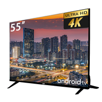 Televisor Inteligente Android 4K de 55 Pulgadas, 3840*2160 Ultra HD, Multi Idioma, Montable en Pared, Venta al Por Mayor de Fábrica