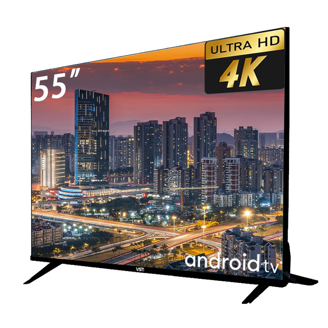 55 Inch 4K UHD Smart LED TV Android WIFI Frameless DLED Flat Screen Television for Home Hotel