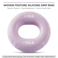 Renforçateur de préhension premium 10-70 LBS en silicone avec texture tressée et double résistance pour la gym, le fitness et l'exercice