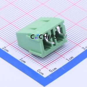 WJ128V-7.5-2P Screw Terminal Block Through hole Component (THT),P=7.5mm Connector 1x2P 7.5mm Green Through Hole - Product Image 1