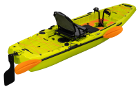 Voile extérieure 20FT LLDPE 1 personne simple deux pédale de pêche pliable Kayak modulaire en plastique avec entraînement d'aileron