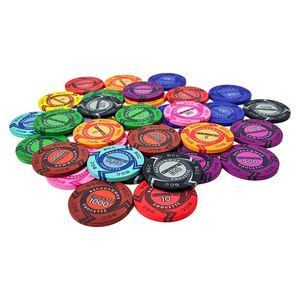 Conception et échantillon gratuits, jetons de poker en céramique de 10 g, tournoi, 39 mm, logo personnalisé, fabriqués en Chine, pour les jeux de poker de casino - Product Image 1