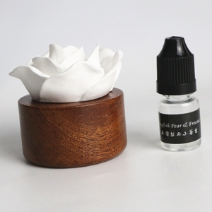 Bán Buôn Bằng Gỗ Dựa Handmade Sứ Rose Hoa Thơm Hương Thơm Thạch Cao Gốm Nhà Hương Thơm Tinh Dầu Khuếch Tán - Product Image 5