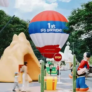 Şişme sıcak hava balon büyük dekorasyon nesne sıcak hava balon tam boy
