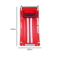 AMF Lit flottant gonflable, jouet aquatique, pour fêtes de piscine estivales, portable, en PVC de 0,25 mm d'épaisseur