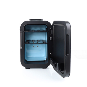 China Mini <span class=keywords><strong>nevera</strong></span> 8L agujero negro pantalla coche Frdige <span class=keywords><strong>para</strong></span> cafetera Hotel pequeño refrigerador - Product Image 4