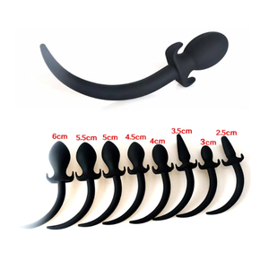 Produk Seks Anal Plug Silikon Unisex Bentuk Ekor Anjing untuk Permainan Dewasa BDSM Mainan Erotis Budak untuk Pria Wanita Gay - Product Image 2
