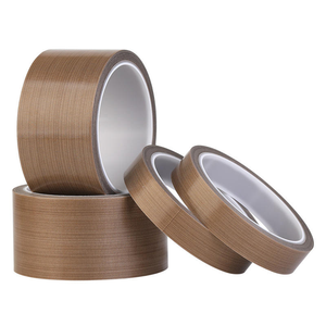 Adhesivo <span class=keywords><strong>de</strong></span> <span class=keywords><strong>fibra</strong></span> <span class=keywords><strong>de</strong></span> <span class=keywords><strong>vidrio</strong></span> recubierto <span class=keywords><strong>de</strong></span> PTFE Gasolina Tefloning pulgadas <span class=keywords><strong>Cinta</strong></span> <span class=keywords><strong>de</strong></span> sellado <span class=keywords><strong>de</strong></span> PTFE <span class=keywords><strong>con</strong></span> papel amarillo - Product Image 1