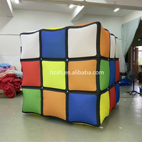 Cube magique géant gonflable cube puzzle gonflable avec lumières led pour la publicité
