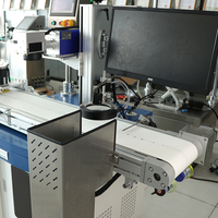 Système d'inspection visuelle et de codage laser UV à alimentation automatique intégrée BMG, machine de marquage de bouchons de bouteilles à disque rotatif