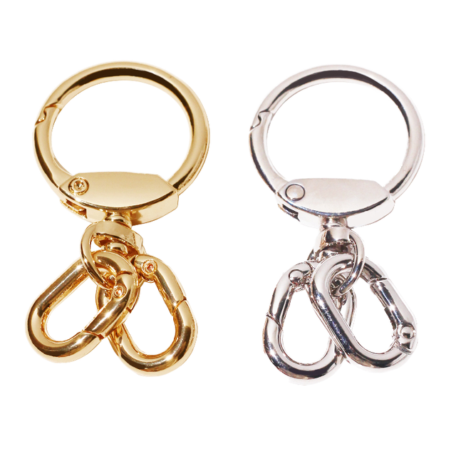 High Quality Heavy Duty Trendy Strong Safety Car Toy Keychain Accessory Snap Hook Swivel Trigger Buckle Adjustable Bag Metal