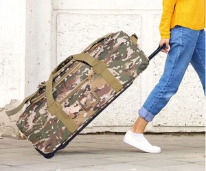 Bolsa <span class=keywords><strong>de</strong></span> Viaje Extra Grande Color Verde Oliva con Ruedas Reforzadas, Tela Oxford Resistente y Múltiples Bolsillos - Product Image 5