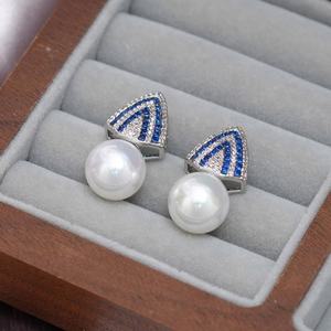 Elegant High Quality Gold Plated Zircon <b>Stud</b> Earrings for Women Princess Cut Gift <b>Small</b> Sweet Wholesale Design - Product Image 5