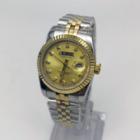 Montre mécanique pour homme SeillocE, bracelet en acier inoxydable, boîtier rond de 31 mm, cristal saphir, cadran analogique, affichage de la date, élégante et luxueuse