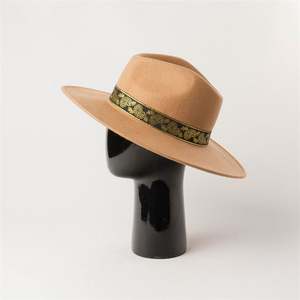 Chapeau Fedora Unisexe X1258 en Laine avec Broderie 3D, Casquette Jazz à Large Bord pour un Style Décontracté et Extérieur, Utilisation Quatre Saisons - Product Image 3