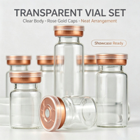Mini flacons en verre de haute qualité, petites ampoules pour cosmétiques, verre fin pour dose unique, emballage d'essence faciale pour salon