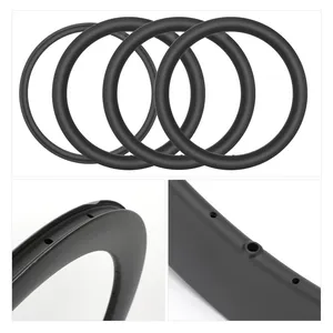 Vélo de route 700c Frein à disque Roue en fibre de carbone <span class=keywords><strong>Jante</strong></span> tubeless 50 mm pour vélos de route et de montagne - Product Image 2