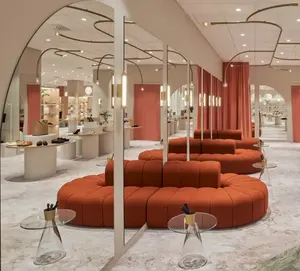 Sofá de alta qualidade em forma de s, sofá oval com dois lados de veludo para casa, hotel e lobby, venda imperdível
