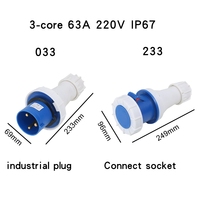 Enchufe Universal Nuoqiya de 3/4/5 Polos, Serie 63A, Enchufe de Seguridad Conveniente con Conector