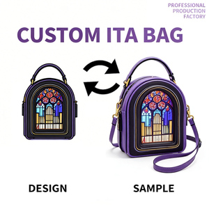 Borsa a Tracolla/Zaino Gotico Personalizzato per Halloween, Stile Casa Stregata, in Pelle Vegana di Lusso, Materiale Personalizzabile - Product Image 2