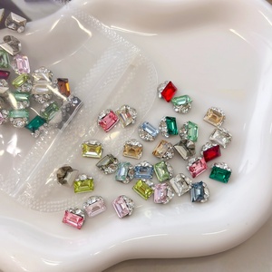 Paso Sico K9 Sans Fond Rock Sugar Pile Verre Cristal Nail Décoration Internet Célèbre Lumière De Luxe Haut de Gamme Fini Long Nail - Product Image 3