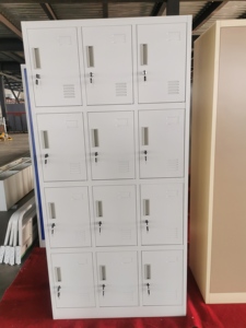 Casier en acier à 12 portes, classique, pour salle de sport, armoire de rangement, armoire de classement, revêtement en poudre, pour la maison, le bureau, l'usine, l'école, l'atelier, la chambre - Product Image 6