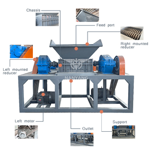 Strong Blade H19 Waste Ceramic Glass Shredder Prefabricated <strong>Board</strong> Bricks Waste Ceramic Jars Glass Windows Bottle Shredder - Product Image 6