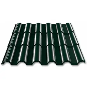 Hoja de techo de acero corrugado de calibre 28, materia prima recubierta de color para hoja de techo corrugado Ppgi Ppgl