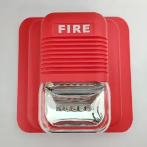 Conventional Fire Strobe Siren Alarm With Sound Light Fire Alarm Siren System 12-24v loud sound and light siren