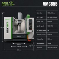 Centro de Mecanizado Vertical CNC de 5 Ejes VMC855, Fresadora de Metal con Precisión de ±0.005mm, Sistema BT40 GSK para Fabricación de Moldes y Aeroespacial