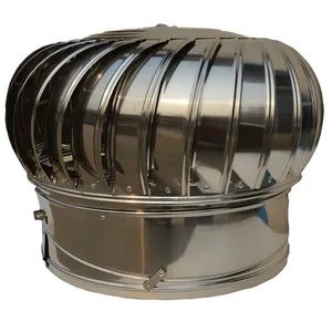 roof stainless steel automatic turbo air vent unpowered wind driven exhaust ventilation fan