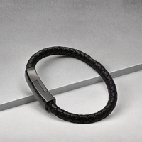 Kabel Data Grosir Berbahan Kulit Kepang, Gelang Charger USB C Micro USB Lighting untuk Pengisian Daya Smartwatch