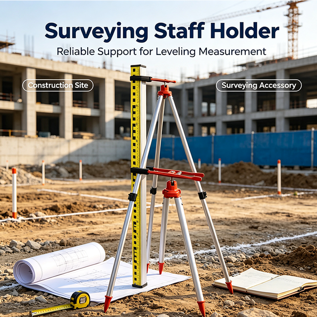 Survey Instrument Accessory Staff Bracket Leveling Staff Holder for Surveying Level Measuring Equipment
