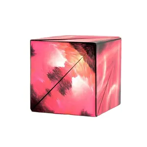 Kubus ajaib Infinity 3d magnet bumi promosi populer kotak geser bentuk Fidget galaksi magnetik geometris untuk anak laki-laki perempuan dewasa