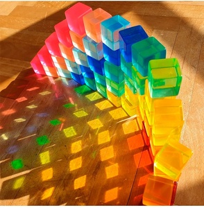 100ก้อนคริลิคไม้รุ้งอาคารอัญมณีบล็อกสำหรับเด็ก - Product Image 6