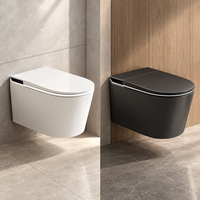 Bidet intelligent mural en céramique avec siège chauffant, séchoir à air chaud thermostatique instantané, équipement sanitaire moderne pour salle de bain