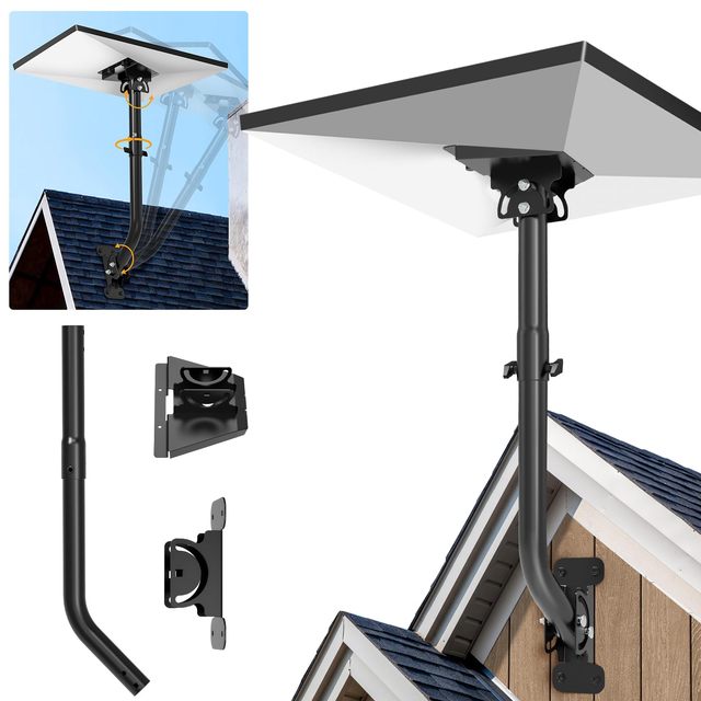 Starlink Gen 3 Mount Adjustable Starlink Roof/ Wall Mount Kit for Starlink Standard Dish V4 Include Gen 3 Metal Pipe Adapter