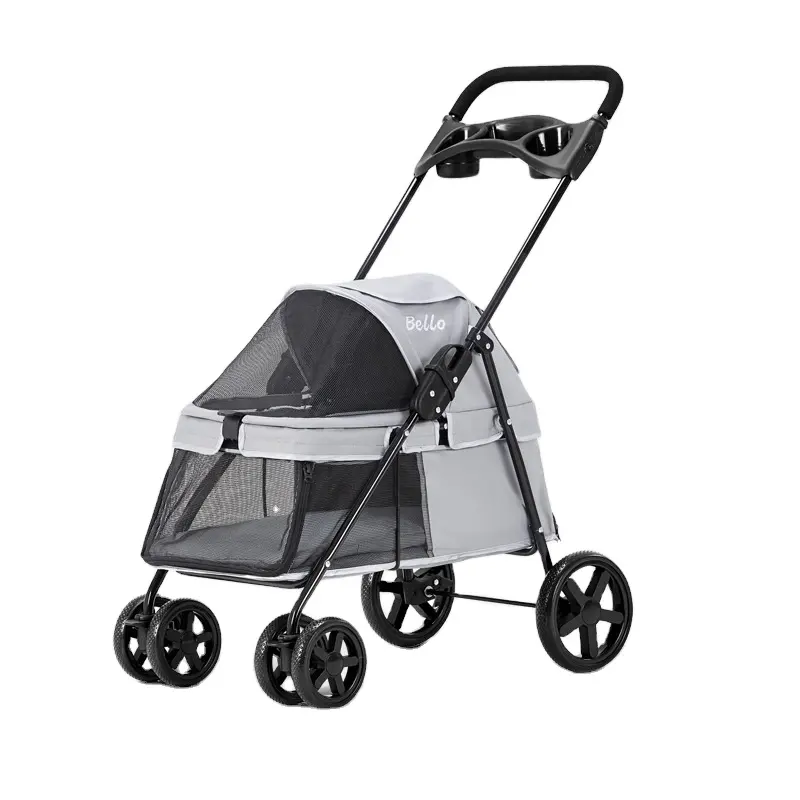 Kinderwagen Carrier Opvouwbare Draagbare Hond Winkelwagen Nieuwe Ontwerp Groothandel Premium Huisdieren Outdoor Reizen Trolleys