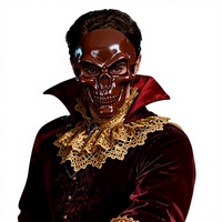 Masque de tête de fantôme style antique d'horreur pour Halloween, en plastique, pour adulte, style militaire, pour passionnés de guerre et de CS, à faire soi-même