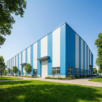 Entrepôt préfabriqué moderne en structure acier légère - Bâtiment métallique personnalisé pour usine, atelier, salle, école, appartement