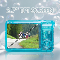 Appareil photo compact vintage 4K avec écran 2,7 pouces, 48MP, pour vlog et photos, coque transparente translucide, idéal pour les étudiants - Prix de gros